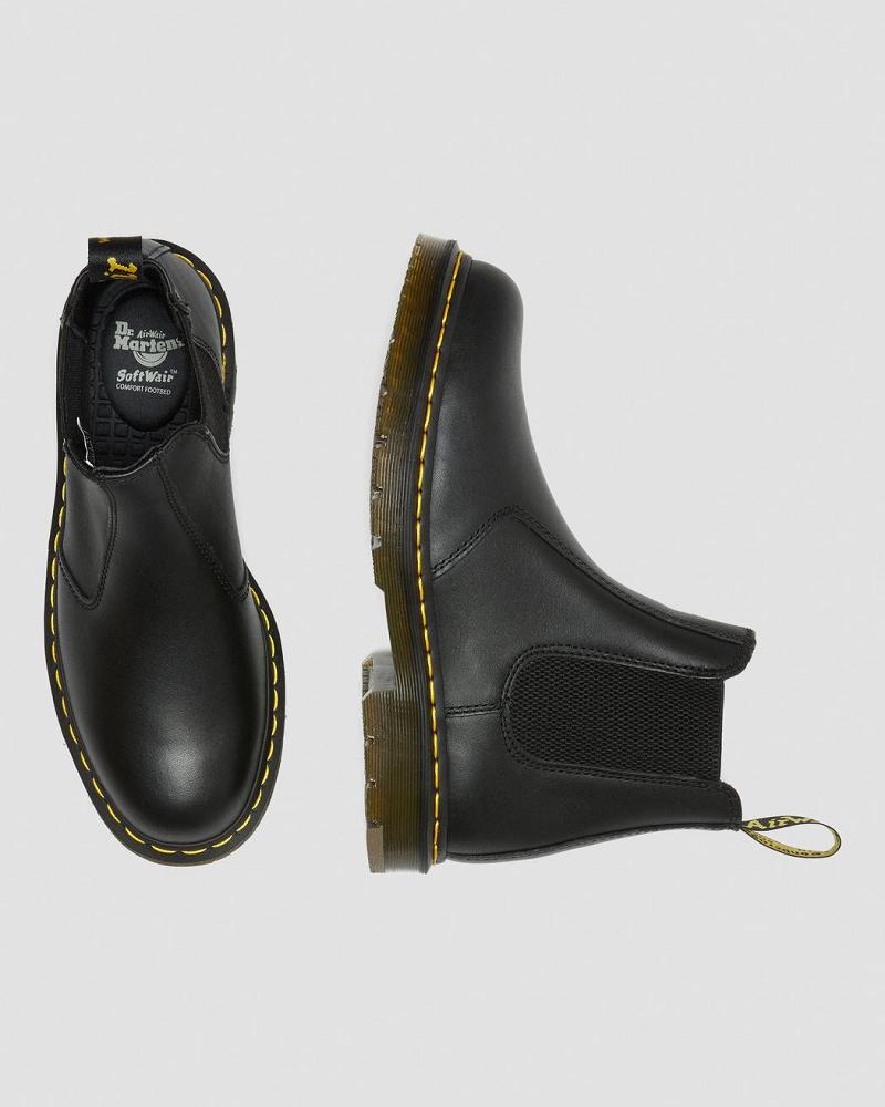 Dr Martens 2976 Slip Resistant Læder Arbejdsstøvler Dame Sort | DK 398TCE